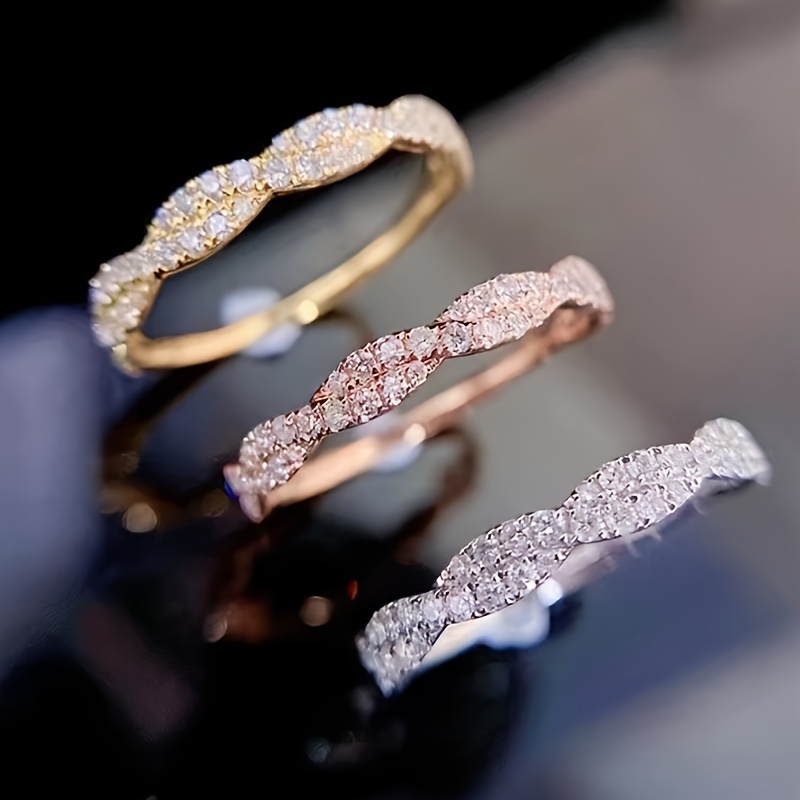 April Birthstone Women's Zirconia Eternity Ring Holiday Theme